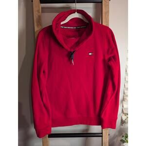 Tommy Hilfiger Women's Red Pullover Sweatshirt Medium